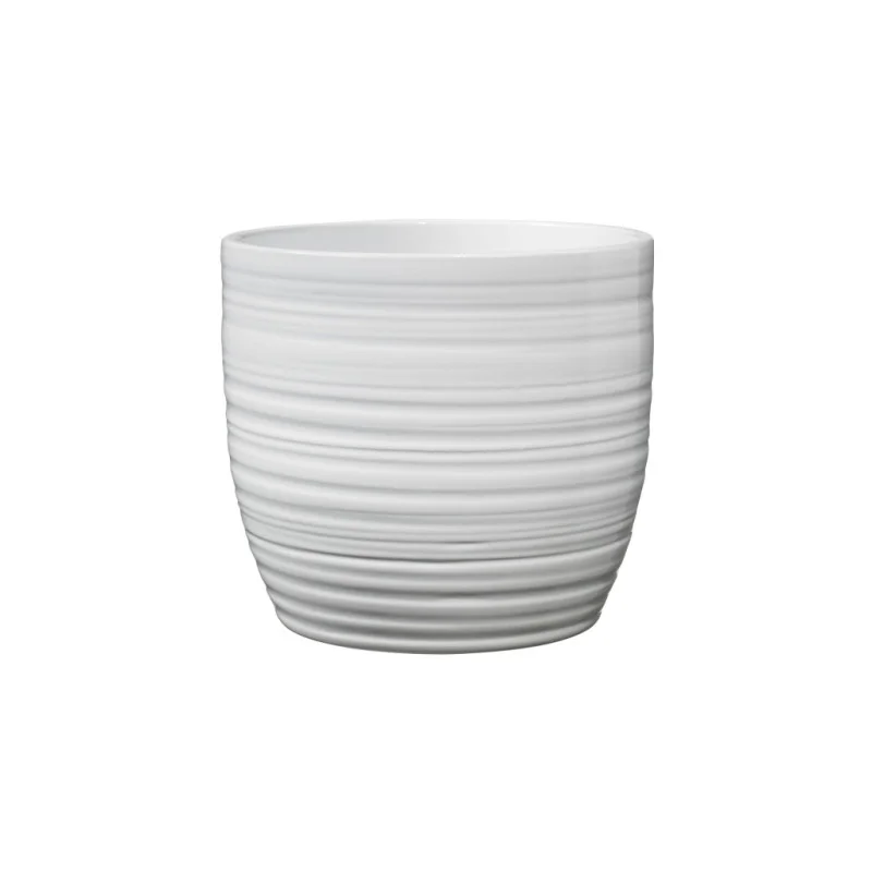 AbLine Keramický obal na květináč 16 cm Bergamo, bílý Koupit Online