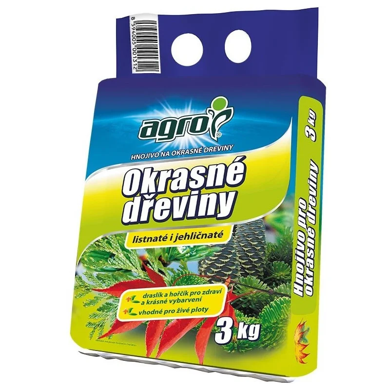 Zlevněný AGRO Organicko - minerální hnojivo na okrasné dřeviny 3 kg
