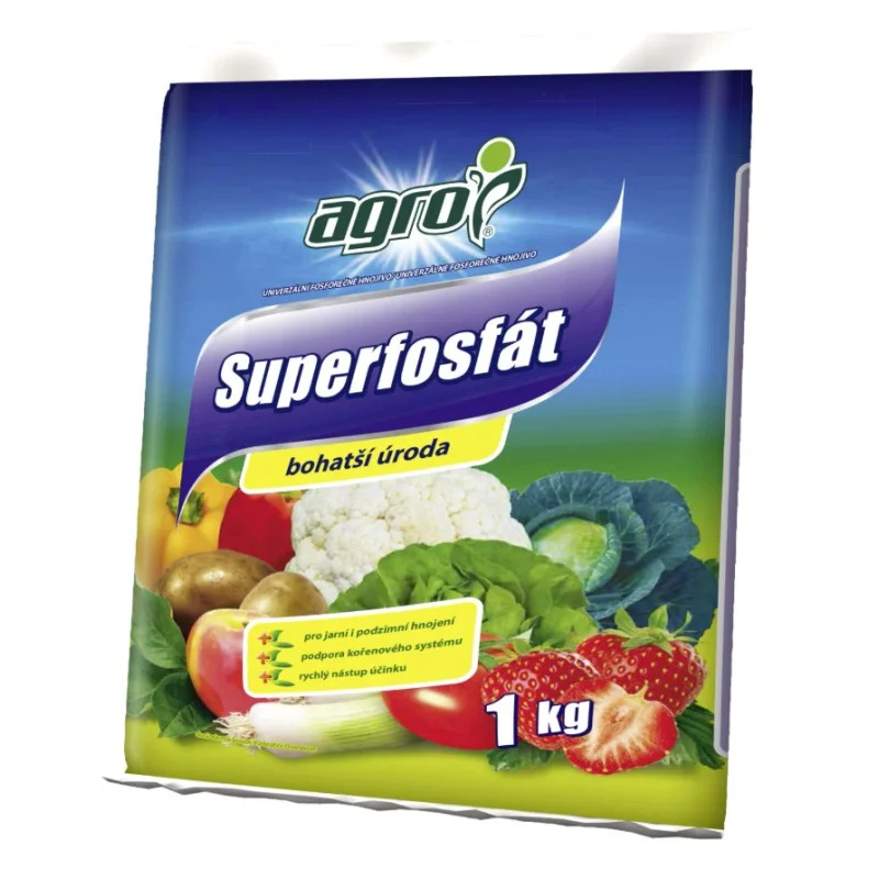AGRO Minerální hnojivo Superfosfát 1 kg Jen Po Omezenou Doba