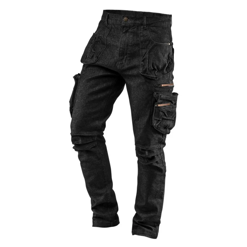 Akce NEO Tools Pracovní kalhoty s 5 kapsami DENIM černé, velikost XXL