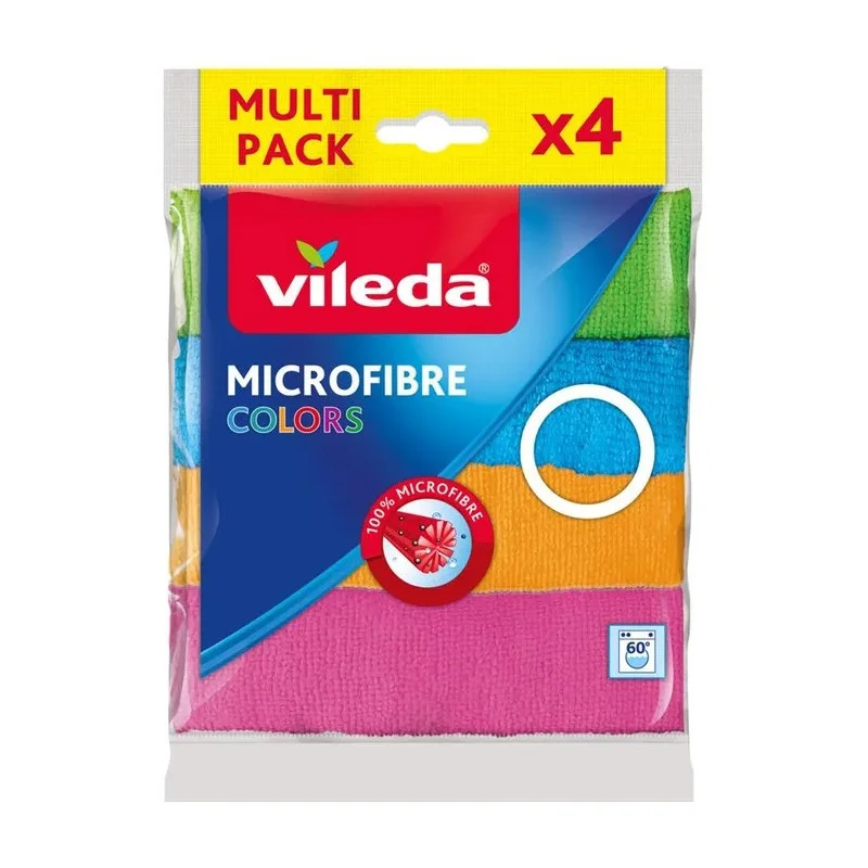 Akční Cena Vileda Mikrovláknová utěrka 30x30 cm Microfibre Colors, 4 ks