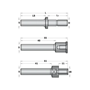 Akční Nabídka CMT C924 Trn talířové frézy s podložkami - S=12, D=M8, L1=40