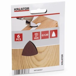 6x Brusný papír Kreator 50mm G120 KRT280007 Super Cena