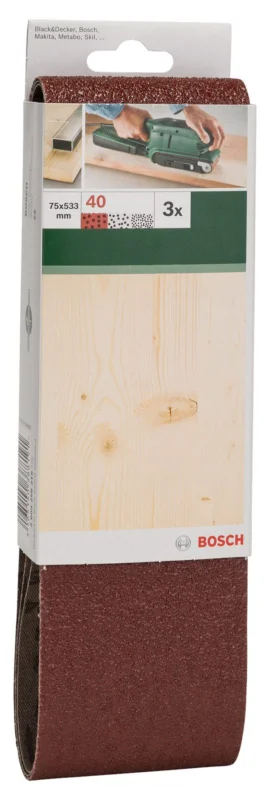 3x Brusný pás Bosch DIY 75 x 533 mm G40 Nejlepší Cena