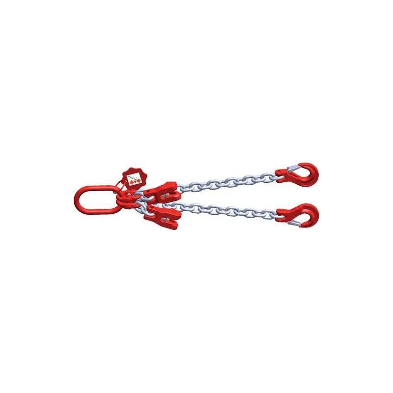 2 Řetězové závěsy EN818-4 typ 1"GV" 0-45°/4250, 45-60°/3150, 160x90 mm Vysoce Kvalitní