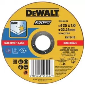 Akční Nabídka Řezný kotouč 125 x 1,0mm, typ 1 DeWALT DT43902