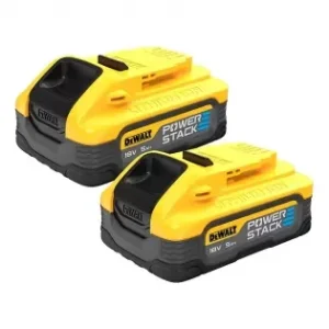 Aktuální 2x akumulátor 18V 5,0Ah Powerstack DeWALT DCBP518H2