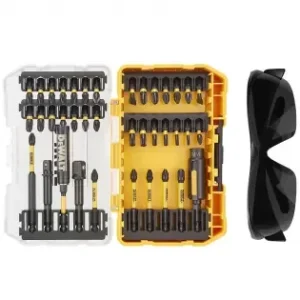 Značkový 38dílná sada bitů a pracovních brýlí DeWALT DT70740T