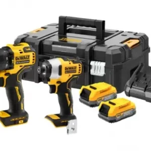 Aku bezuhlíková kombo sada nářadí 18V 2x1,7 Ah XR DeWALT POWERSTACK DCK2062E2T Sleva