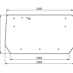 53.369.201 Sklo zadní kouřové - madlo 3 díry rozteč 800mm 700x1263x6 Výhodná Nabídka